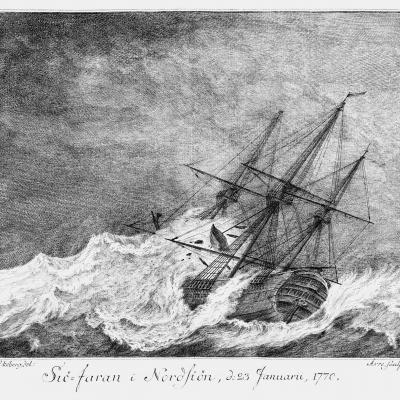 SEASICKNESS // Christopher Tärnström (1711-1746) & Viveka Hansen // Unknown (on the engraving: Årre. Sculp.)
