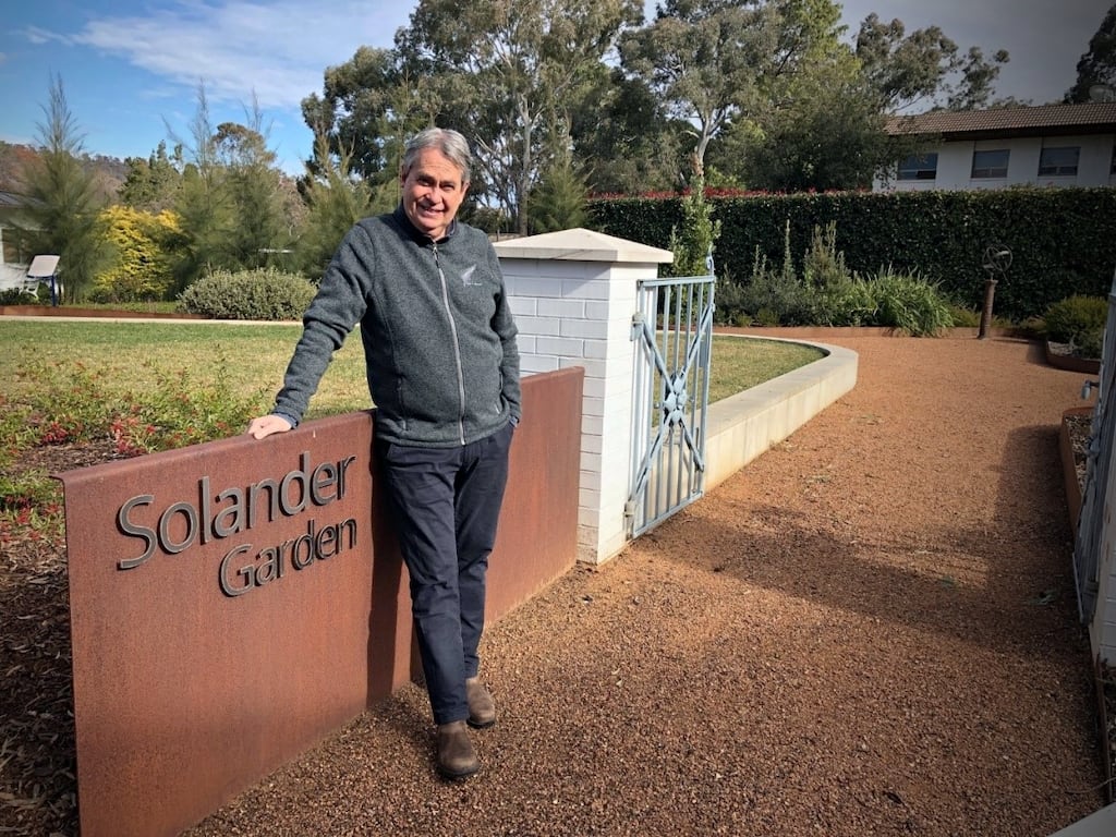 I am proud to have initiated a Daniel Solander Garden at the Embassy of Sweden in Canberra. Previously a parking lot. Here visitors can learn more about Solander through interpretive signs provided by my good friends at the Australia National Botanic Gardens. Notice the New Zealand silver furn on the jacket. Documented by Daniel Solander in 1769.