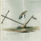 <i>Der Bucharische Pflug Sachtik</i>, the wooden plough in Buhara. Reise�2. B. T. XXXIII.