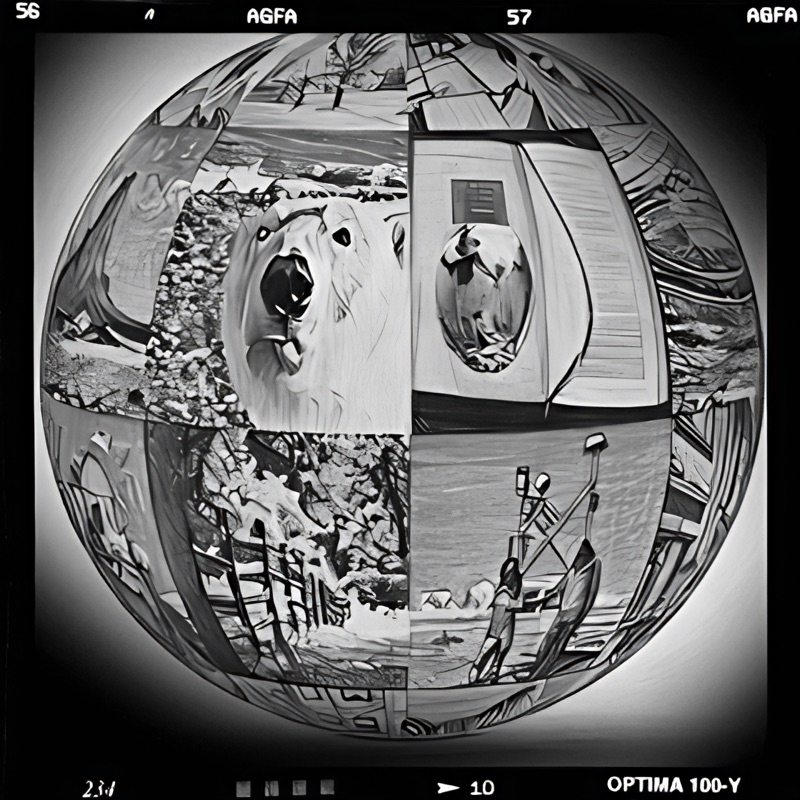 A globe depicting natural and cultural history