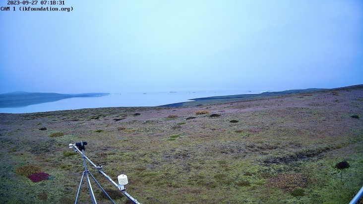 THE FIELD STATION SOLANDER’S EYE | Breiðamerkurjökull | The Glacier Lagoon, Iceland.  |
A scenic pastel of colours this morning, captured by Solander’s Eye. Heavy rain over the landscape over the last 24 hours has benefited the low-growth flora that has established itself in the young landscape.