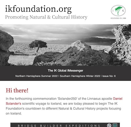 COUNTDOWN | The Icelandic projects are starting today... | The IK Foundation iMESSENGER | Issue No: 6. 2022