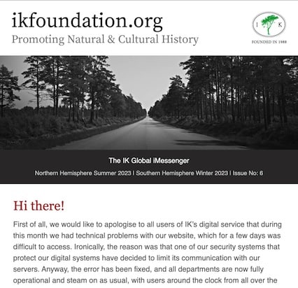 An apology and about gardens in the world… | The IK Foundation iMESSENGER | Issue No: 6 2023