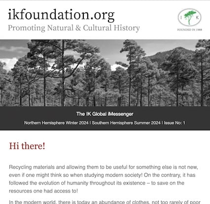 Recycling and ”Dead months”… | The IK Foundation iMESSENGER | Issue No: 1 2024