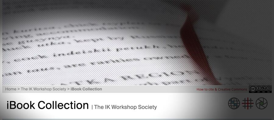 The iBook Collection within The IK Workshop Society.