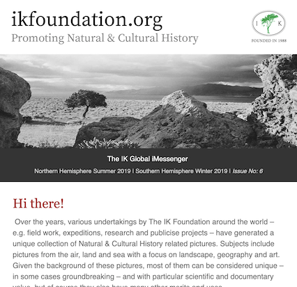 Pictures from the air, land and sea | The IK Foundation iMESSENGER | Issue No: 6. 2019
