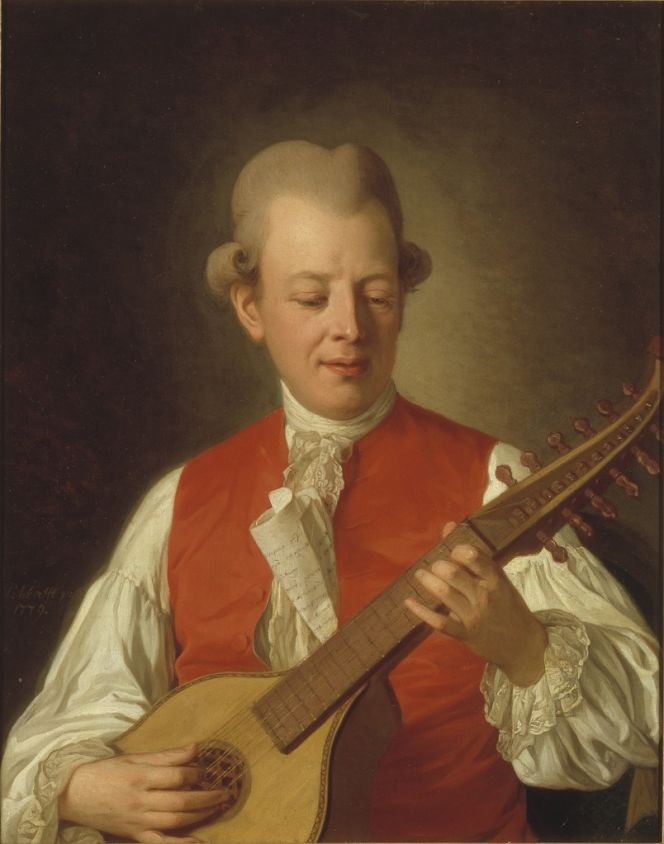 It was quite common among the Swedish naturalists to make negative judgments of experienced music during their travels in Africa, Asia or the Mediterranean area – probably due to that they never had heard music from other cultures than their own before the journeys. The importance of the performers’ dress was also occasionally observed in such accounts. Here introduced with the type of music they may have been acquainted with, via a portrait of the Swedish musician, composer and poet Carl Michael Bellman playing the cittern in 1779. Other music known to them, possibly being vocal and instrumental music in churches or outdoor musical entertainments in parks if visiting London or Paris. Oil on canvas by Per Krafft the Elder. (Courtesy of Nationalmuseum, Stockholm, No: NMGrh 1061. Wikimedia Commons).