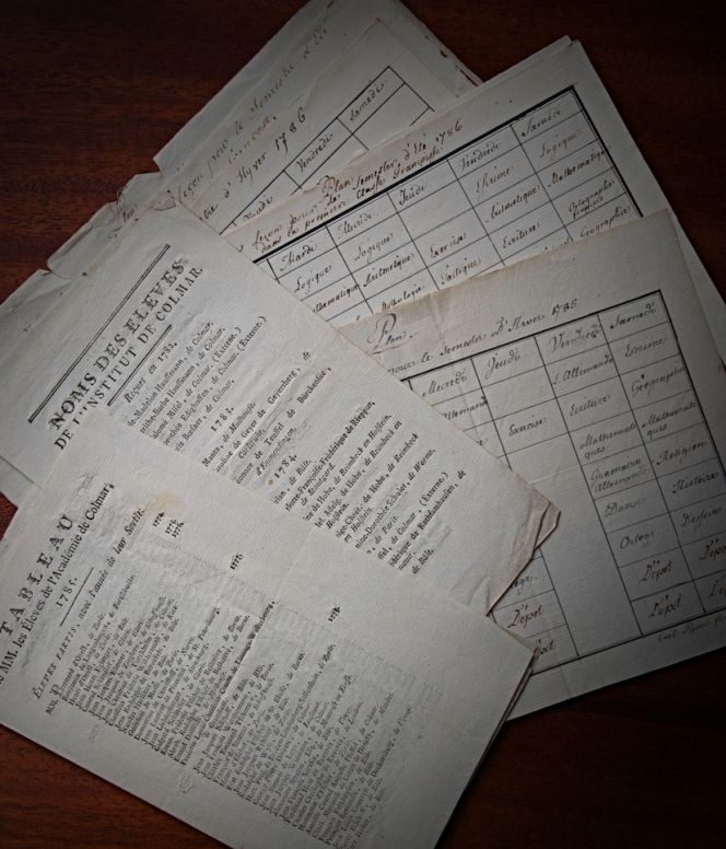 Well-preserved documents dating from 1785 and 1786 – including listed pupils in previous years and the Piper brothers’ time tables. (Collection: Historical Archive of Högestad and Christinehof…no E/III). Photo: The IK Foundation.