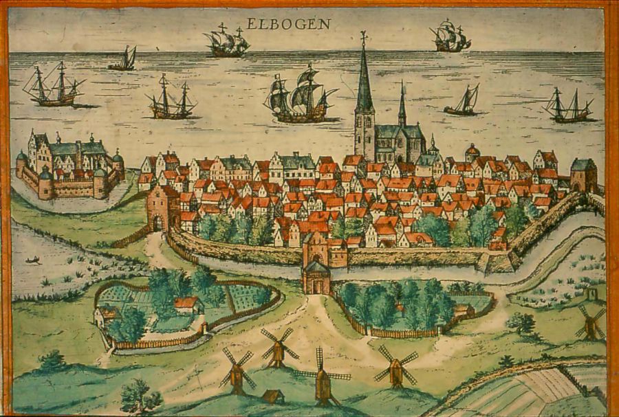 The earliest known hand coloured print of the coastal town Malmö [Elbogen], dating from the 1580s, illustrates the dominant position of St Petri church. The church originates from the early 14th century when the gothic building was constructed on the site of an even earlier brick built church. During parts of the Medieval period and Reformation, Malmö was Denmark’s second largest town and became a Swedish region first in 1658. (Public Domain: Civitates orbis terrarum, Vol. IV, by G. Braun & F. Hogenberg).