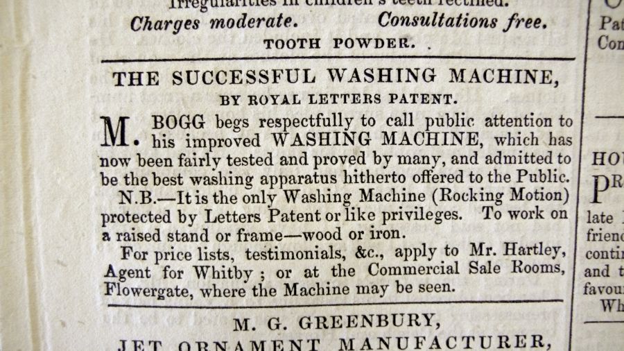 Advertisement in Whitby Gazette 1860.