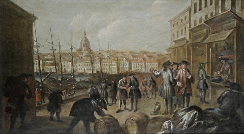 This energetic scene depicted an autumn market at Skeppsbron [The Ship’s Bridge] in Stockholm circa 1750; among many matters, the painting gives a rare insight into selling cloth in the stalls. The trade in Stockholm was substantial regarding domestic and imported fabric qualities. However, none of the seventeen Linnaeus Apostles knowingly made any observations from this particular marketplace. Still, doubtless, they all visited Stockholm at one time or another during their student years in Uppsala, situated just 70 kilometres north of Stockholm. Five of them even lived in the capital, either as children or later in life. (Courtesy: Nordic Museum, Sweden. No: NMA.0054387. DigitaltMuseum. Oil on canvas by an unknown artist).