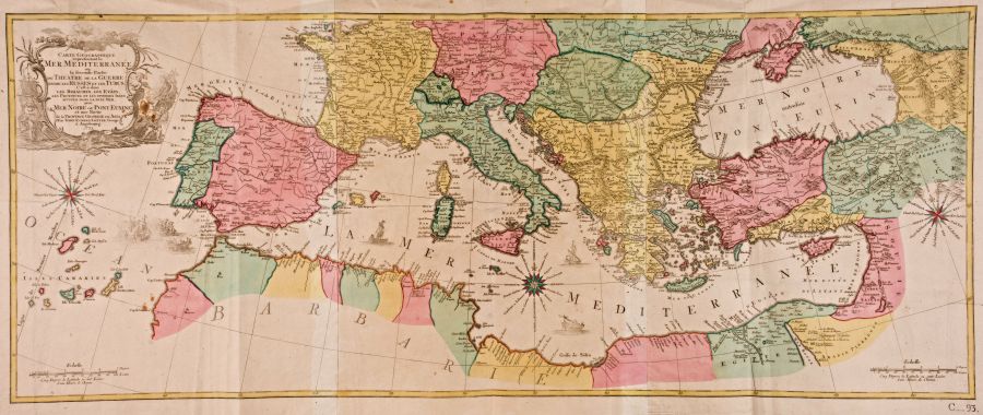 This contemporary map of the Mediterranean gives a good overview of the areas visited by the two naturalists – in the harbours and neighbouring surroundings of Marseille, Valletta, Constantinople, Smyrna, Sidon, Alexandria and Cairo. | Map by the cartographer Tobias Conrad Lotter, Augsburg, in 1770. (Courtesy: Lund University Library, De la Gardieska kartsamlingen, Lund, Sweden. Alvin-record: 205080. Public Domain).