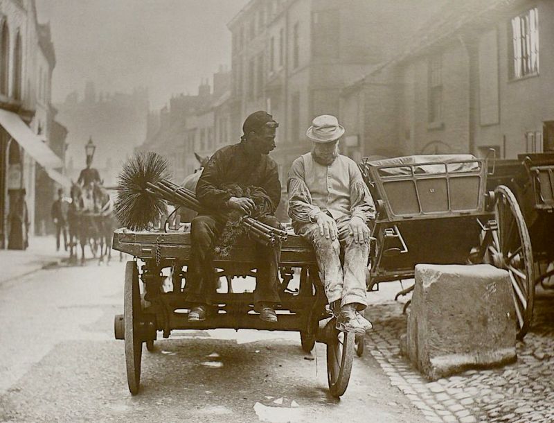 This 1880s photograph of Flowergate and the everyday activity gives a rare opportunity in studying local land transport in Whitby – with coaches parked to the right beside the stone steps used for climbing onto the carriages. It is also worth noticing that the coach was drawn by four horses, so the equipage on the other side of the road was not one of the coaches or omnibuses which could transport people to and from Whitby for shopping or other reasons. (Photo: Frank Meadow Sutcliffe).