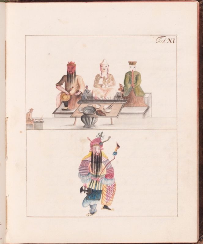 The contemporary Swedish East India traveller Carl Johan Gethe’s journal dating 1746 to 1749, is a detailed account from when he already as an 18-year-old had the opportunity to go to China within his military profession. Furthermore, his very well-preserved journal includes illustrations, like this example from Canton [Guangzhou] giving a glimpse of a meal served without a tablecloth – to be compared with the apostle Pehr Osbeck’s notes from a few years later. (Courtesy of: National Library of Sweden, M 280).