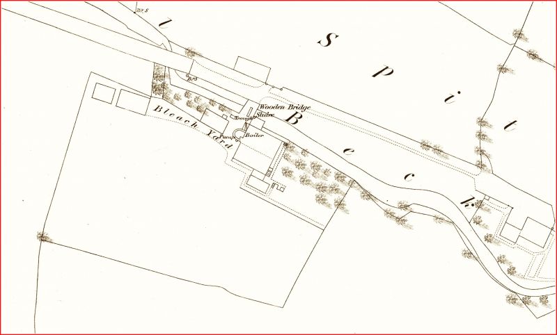 Whitby map surveyed in 1849, close-up image of Sail Cloth Manufactory, Mr Chapman’s Bleach yard. A family, who was involved in the ownership of ships over several generations. (Courtesy: Whitby Museum, Map Collection).