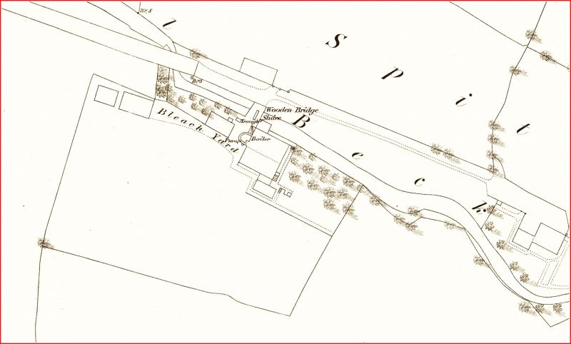 Whitby map surveyed in 1849, close-up image of Sail Cloth Manufactory, Mr Chapman’s Bleach yard. A family, who was involved in the ownership of ships over several generations. (Courtesy: Whitby Museum, Map Collection).