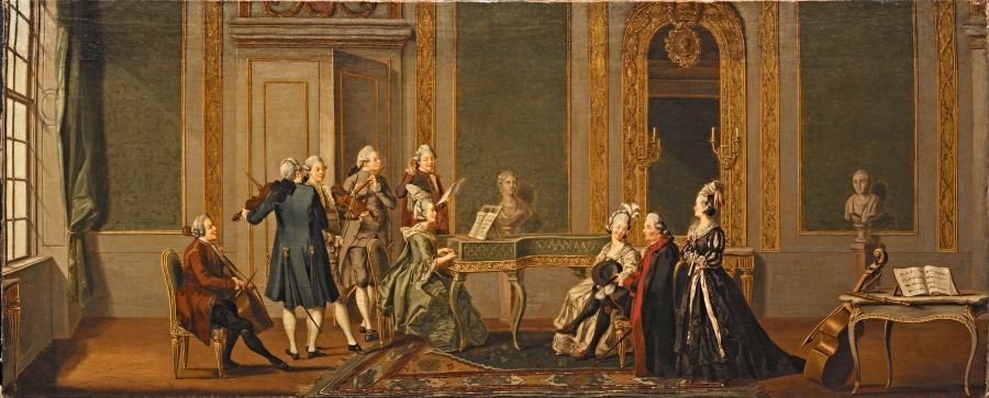 ‘Gustavian Style Interior with a Musical Party’ dating 1779. (Courtesy: National Museum, Sweden. No: NM 2404).