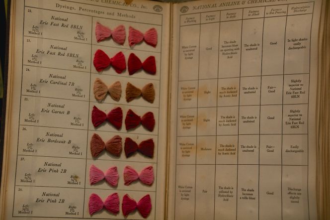 The science of colour illustrated by a late 19th century Sample book of aniline/chemical dyes. (From the Museum exhibition “Making Modernity”). Photo: The IK Foundation, London (2014).