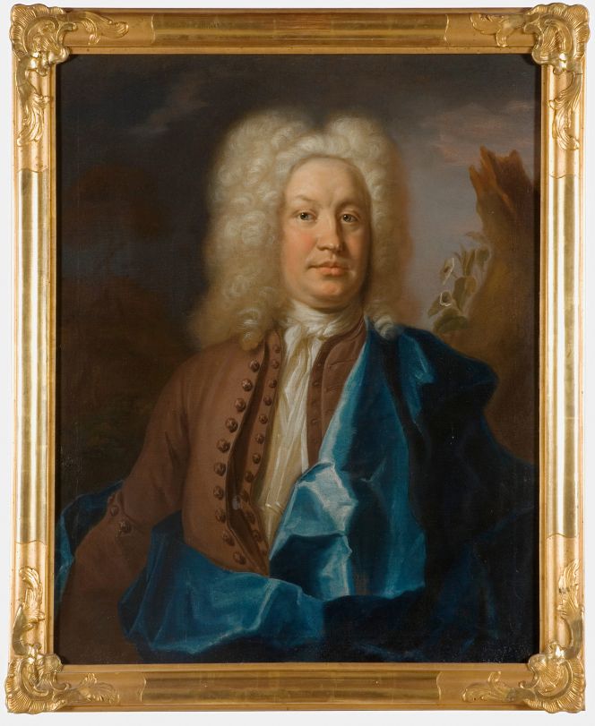 During Carl Linnaeus’ Västergötland journey in the summer of 1746, other mineral substances were noted to be kept at Jonas Alström’s Manufacture in Alingsås, which indicates that the dyers’ living conditions were very unhealthy. On 7th July, listed in Linnaeus’ journal, for instance: ‘vitriol (Swedish), tartar (white, red), soda, sal ammoniac, the spirit of nitre [nitric acid], arsenic, brown ochre, yellow ochre, basic cupric acetate, tin, lead and iron’. The wealthy Jonas Alström (1685-1761) ennobled Alströmer in 1751, portrayed here in the 1720s or 1730s, visualised his upper-class status as a textile manufacturer. In particular, emphasised via a large piece of indigo blue silk fabric draped over one shoulder, a three-piece suit of brown broadcloth, collarless with matching buttons and open sleeves and a neckcloth of silk or linen. (Courtesy: Nationalmuseum, Sweden. NMGrh 2088. Portrait by Johan Henrik Scheffel (1690-1781) Public Domain).