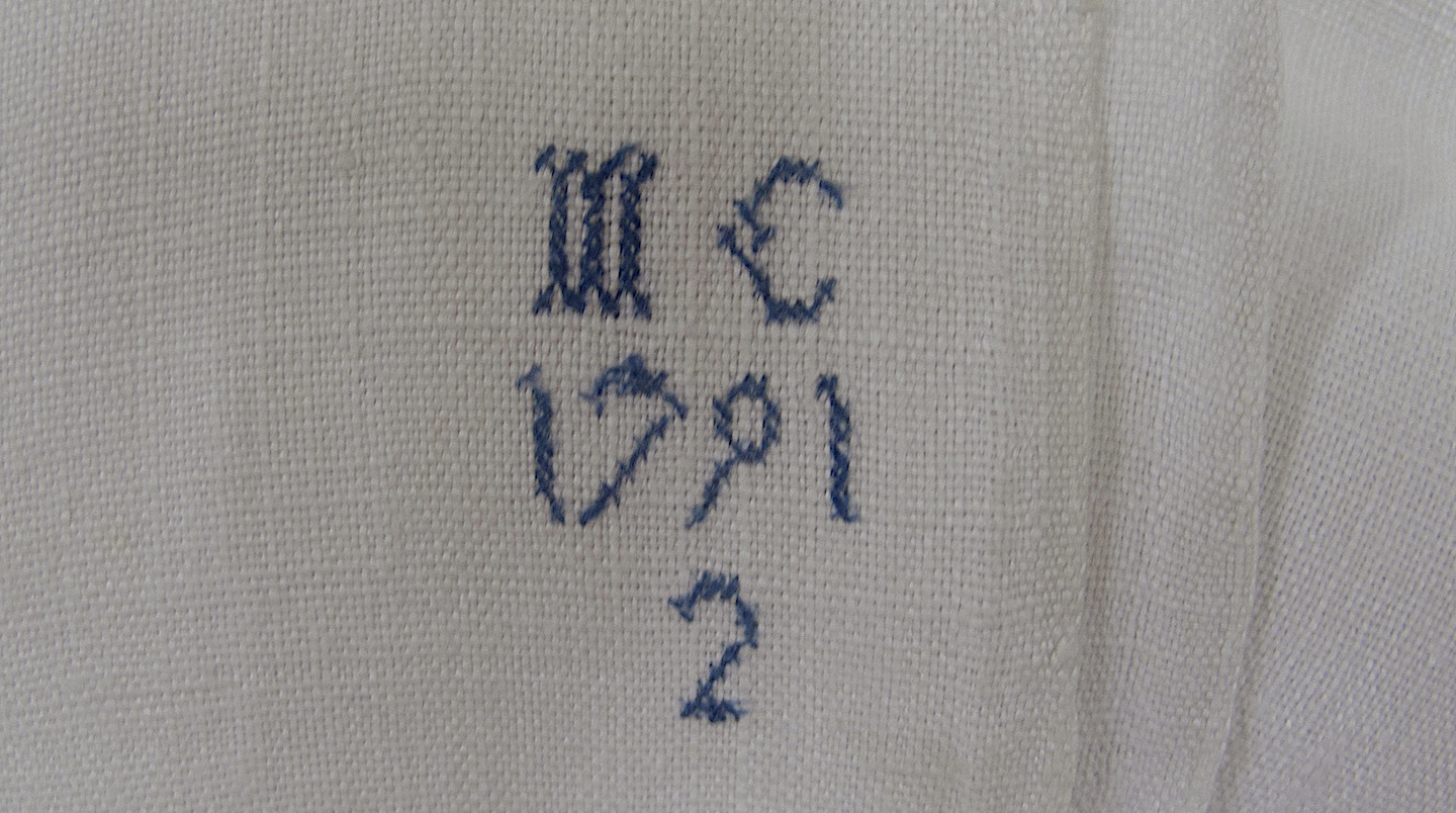 18TH & 19TH CENTURY MARKING OF LINEN