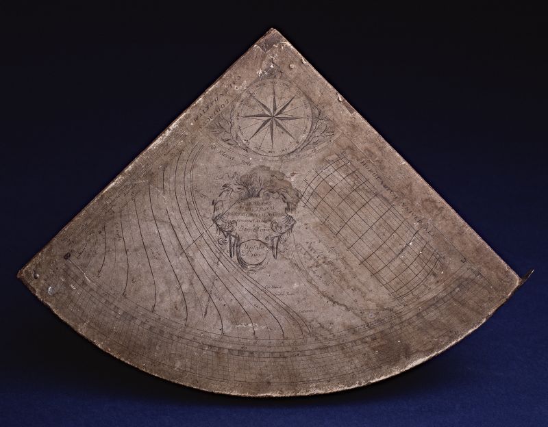 In the naturalist-cum-ship’s chaplain Pehr Osbeck’s (1723-1805) journal on the outward leg with a Swedish East India Company ship in April 1751, close to the Canary Islands, such a wooden quadrant was mentioned in passing. He noted: ‘When the seamen want to get into a boat where these fish frequent, they must take care not to put their feet into the water, for I once saw a dogfish attempting to swallow a large wooden quadrant, but it was not able to do it, as it was too broad, and therefore only left the marks of its teeth on it.’ (Collection: Centre for History of Science, Stockholm, Sweden. Quadrant made in 1708). Photo: Tony Sandin/The IK Foundation, London. 