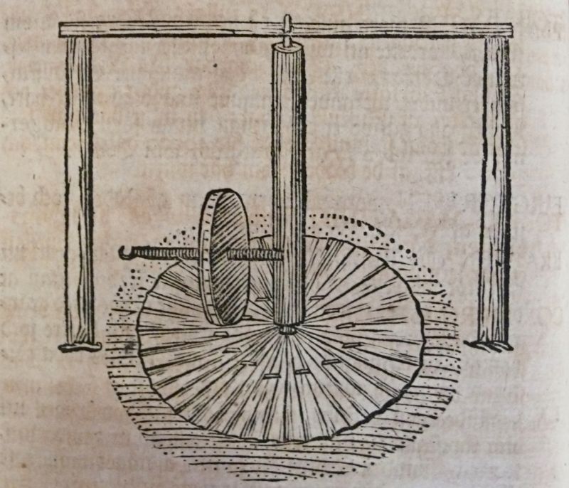 The woad mill was described and illustrated in Linnaeus’ Västergötland Journey 1746. (From: Linnaeus, Carl, Wästgöta­resa på riksens högloflige ständers befallning..., Stockholm, 1747 (p. 128).  