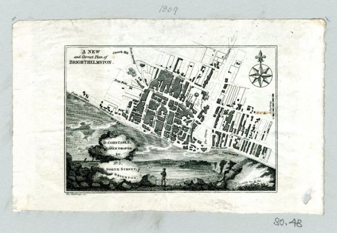 This linen draper’s trade-card dated 1809 has an unusual design including both a landscape illustration and  a map of the town, where he went on with his daily drapery business. Courtesy of: © Trustees of the  British Museum, Banks Collection, no. 80.48 (Collection online).