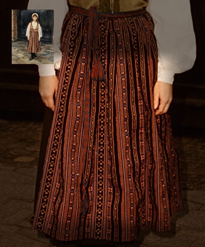 At the Malmö Handicraft Organisation, the staff wore reproductions of traditional dress from various local districts in southern Sweden during Christmas and other special festivities. The inspiration for such garments produced during the 1920s-1960s often originated from areas near the coastal city of Malmö. (Photo: Private ownership).