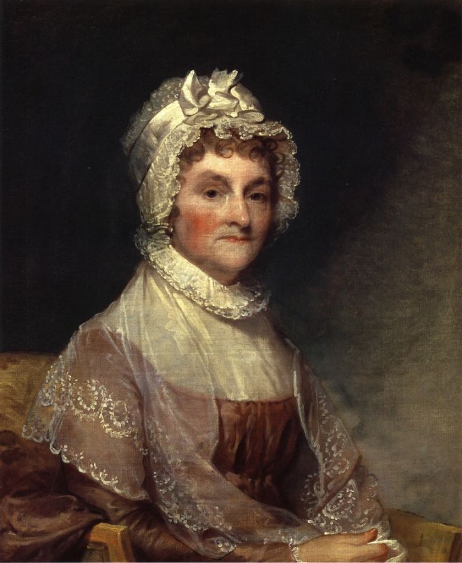 Abigail Adams by Gilbert Stuart, c. 1800-1815. Courtesy of: National Gallery of Art,  Washington, D.C. (public domain).