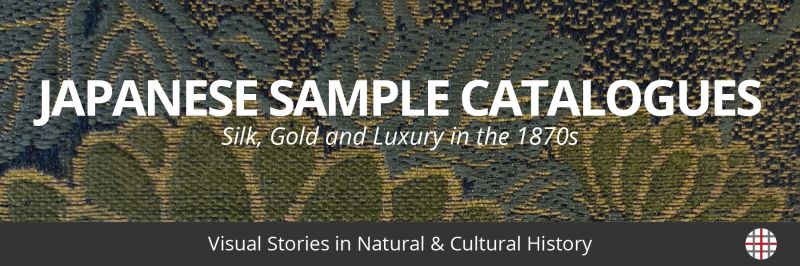 The visual story (iExposure) includes all samples from these two Japanese sample books, along with interior and exterior images from the Design Museum Denmark, as well as similar examples of such Japanese samples and textiles from the period. 